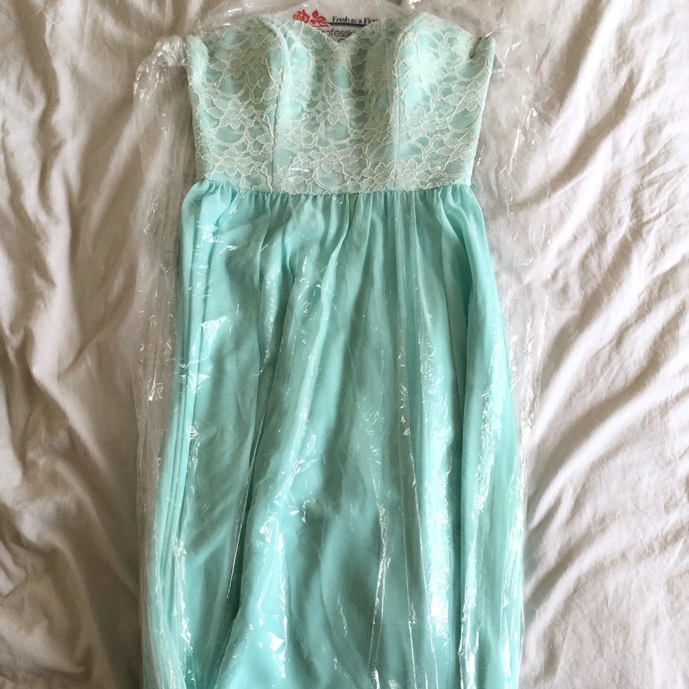 Teal bridesmaid dress / prom dress floor length